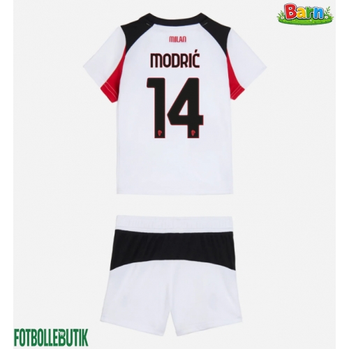 AC Milan Luka Modric #14 Bortaställ Barn 2025-26 Kortärmad (+ Korta byxor)